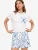 Lipsy Korte pyjama  royal blue/koningsblauw / cyaan blauw / rood / wit