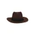 Sarlini cowboyhoed donkerbruin