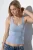 V-hals Geribbelde Tanktop