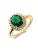 Lucardi Ring ‘Einfach’  goud / jade groen
