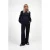 Fifth House straight regular waist casual broek met krijtstreep donkerblauw