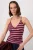 TRENDYOLMİLLA Dames Bordeaux Gestreept Mouwloos Getailleerd Blouses