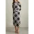 Reiss Check Mesh Jersey Dress Black/ivory