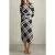 Reiss Check Mesh Jersey Dress Black/ivory