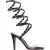 Valentino Garavani Rockstud Wikkelsandalen met Hakken in Zwart Leer