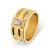 Lucardi Ring ‘Klassisch Chic’  goud / transparant