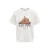 KIDS ONLY GIRL rechtvallend gebreide T-shirt met print – wit