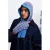 FRNCH balaclava Choi blauw/bordeauxrood