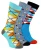 HS by Happy Socks – Heren 3-pack Klassieke Ruitpatroon Dress Socks – Ruit (Lichtblauw)