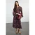 Damesjurk, zeer kleurrijk, met bloemenprint, midi-lengte, casual/dagelijks.