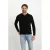Saint Steve slim polo fijn gebreid zwart