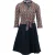 Diane Von Furstenberg wikkeljurk met denim rok in veelkleurige viscose