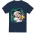 Disney Heren Mickey Mouse Krans Kerstmis T-Shirt (Marine)