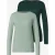 2-pack shirts met lange mouwen en boothals