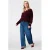 MS Mode Plus Size gebreide trui met wol – donkerrood
