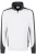 HAKRO 476 Comfort Fit Half-Zip Sweater wit/antraciet, Tweekleurig
