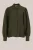 WE Fashion – Dames blouse met ballonmouwen en structuur – Regular fit – Legergroen – Viscose –