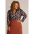 Colletta Plus Size top met print – bruin/zwart