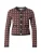 Derhy Gebreid vest ‘BARNABE’  roestbruin / zwart / wit