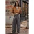 Geruite broek met elastische taille en zakdetail