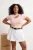 Trendyol Curve Dames Roze Effen Kort Getailleerd Grote maten Blouses