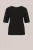 WE Fashion – Dames gebreide trui met structuur – Regular fit – Zwart – Biologisch katoen –