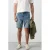 Mango Man denim slim short blauw