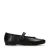 Manfield leren ballerina’s zwart
