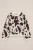 WE Fashion – Meisjes trui met print en structuur – Regular fit – Donkerbruin –
