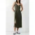 French Connection Satin Slip Dress Long Khaki