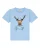 watabout.kids Shirt ‘Hirsch’  blauw / lichtblauw / bruin / brokaat