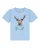 watabout.kids Shirt ‘Hirsch’  blauw / lichtblauw / bruin / brokaat