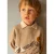 Wheat sweater met print – beige