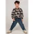 Sturdy junior oversized sweater met print – antraciet/offwhite