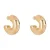 Club Manhattan oorbellen Bubble Hoops goudkleurig