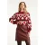 Smashed Lemon Gebreide haartjes knit top in rood en bordeaux |