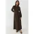 Maxi-jurk met lange mouwen en gebogen detail