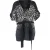 Gebreid vest met ceintuur van Stella McCartney in zwart en grijs wol.