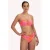 Cyell voorgevormde strapless bandeau bikini roze/oranje