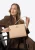 Wittchen Dames Leren Etui met Riemen, Beige, Natuurlijk Leer