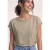 Shirt met boothals en decoratieve tape