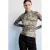Mango top met plooien en dierenprint – beige/bruin