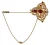 Dolce & Gabbana Gouden Toon 925 Sterling Zilveren Kristallen Ketting Speld Vrouwen Broche