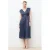 Caroll midi jurk met glitter donkerblauw