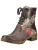 Laura Vita Veterlaarsjes  donkerbruin / taupe / riet / rood