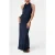 Forever New Michelle Open Back Satin Maxi Dress Navy