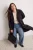 TRENDYOLMİLLA Dames Zwart Effen Regular fit Grote maten Trenchcoats