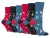 6 Paar Dames Kerstsokken | Gentle Grip | Womens NieuwigheidDesign Xmas Gift Sokken – Blauw / Rood / Grijs