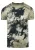 T-shirt met logo-print en knoopsluiting