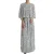 Gestreepte Plissé Maxi Jurk